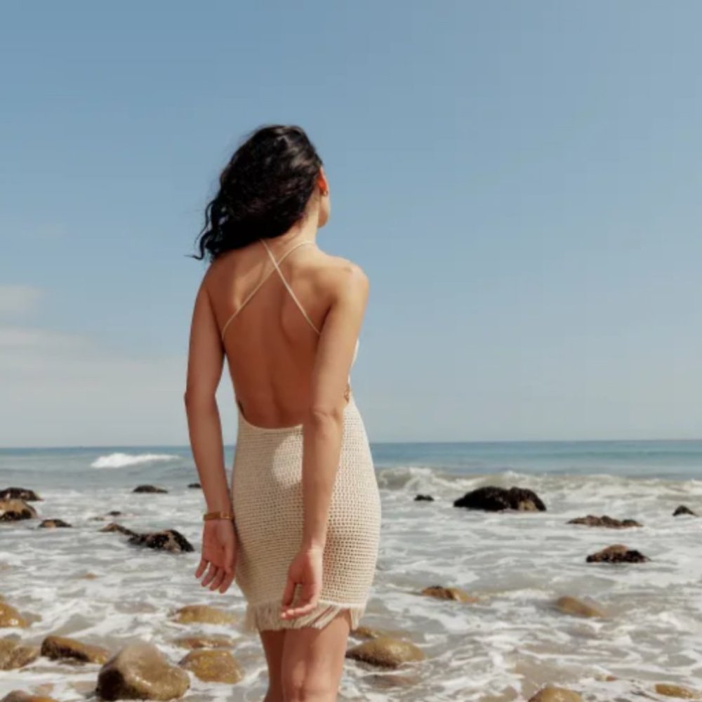 Brandon Open Knit Mini Dress